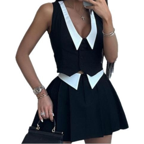 Sleeveless Top & Miniskirt