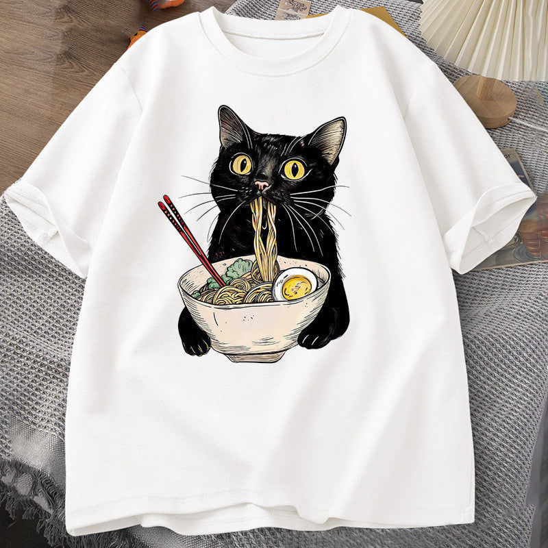 Noodle Ramen Cat T-Shirt