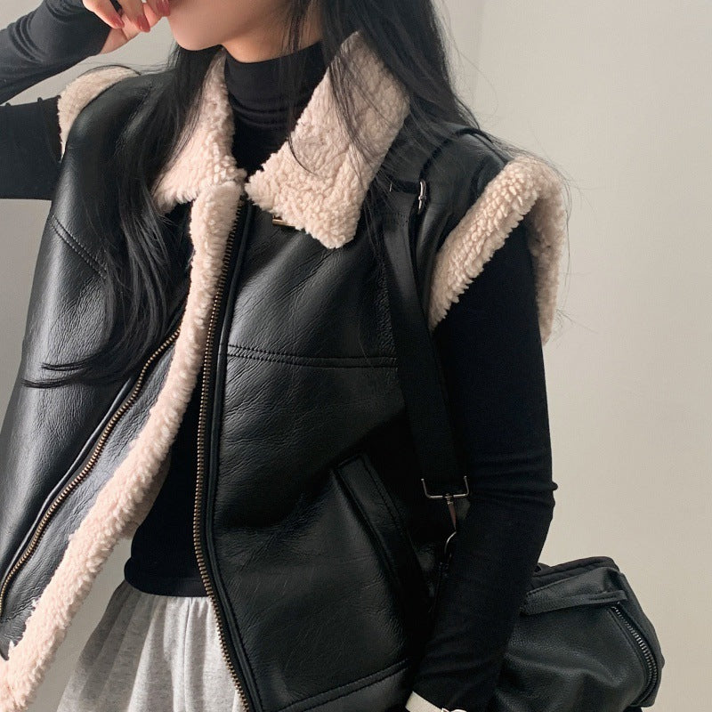 All-match Zipper Vest Jacket Coat