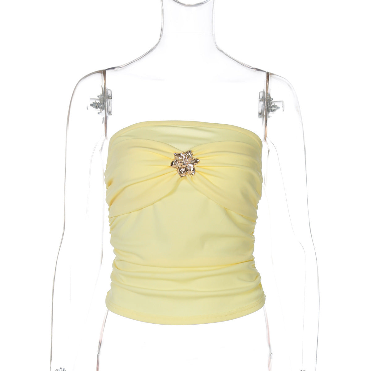 Women's Pleated Tube Top Slim Top