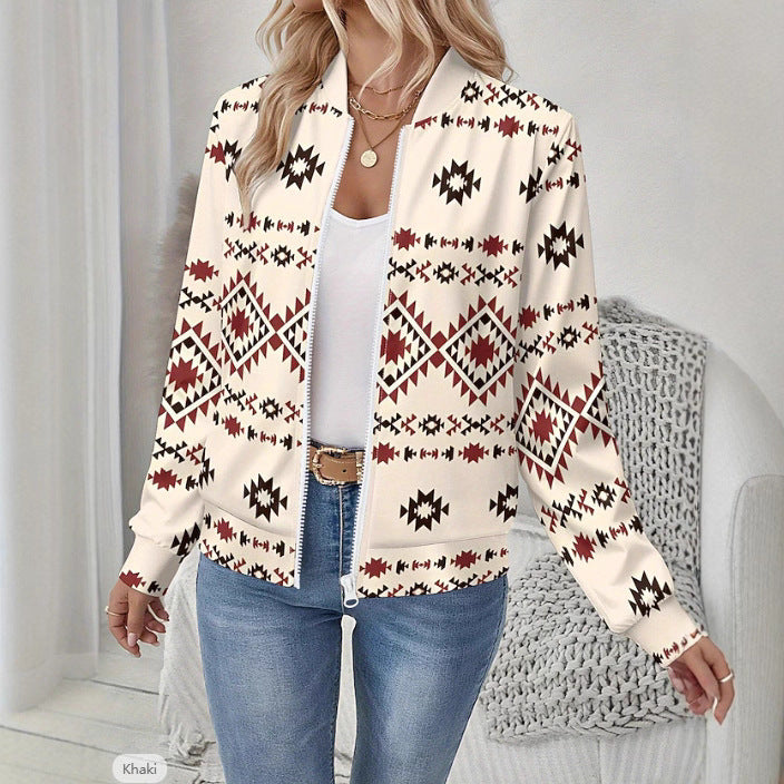 Printed Cardigan Women's Casual