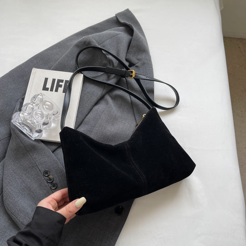 Retro Suede Underarm Bag -Women's Daily Commute