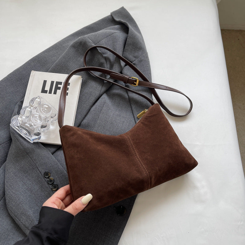 Retro Suede Underarm Bag -Women's Daily Commute