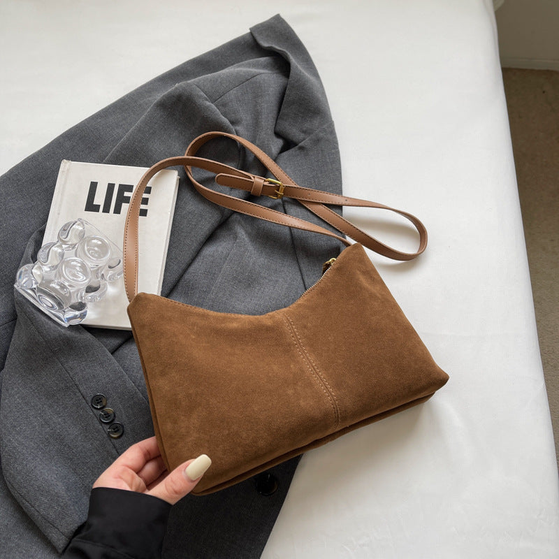 Retro Suede Underarm Bag -Women's Daily Commute