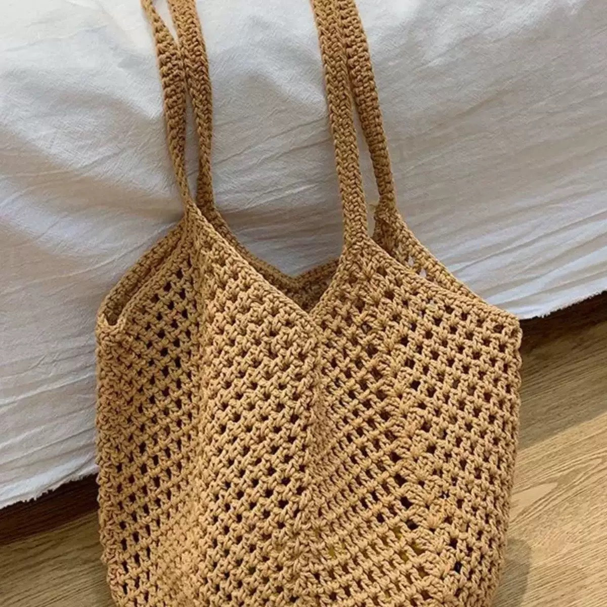 Hand-woven Tote Hollow Holiday Straw- Beach Casual Shoulder Bag