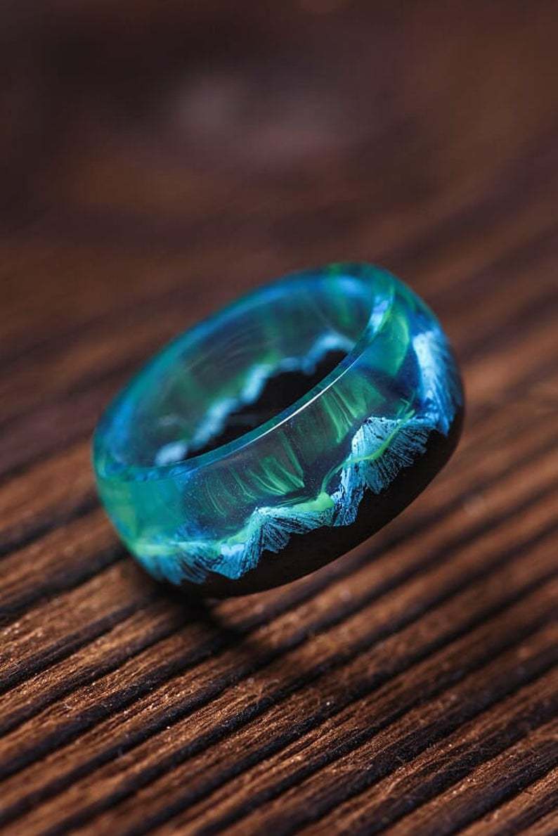 Creative Ornament Dried Flower Epoxy Ring