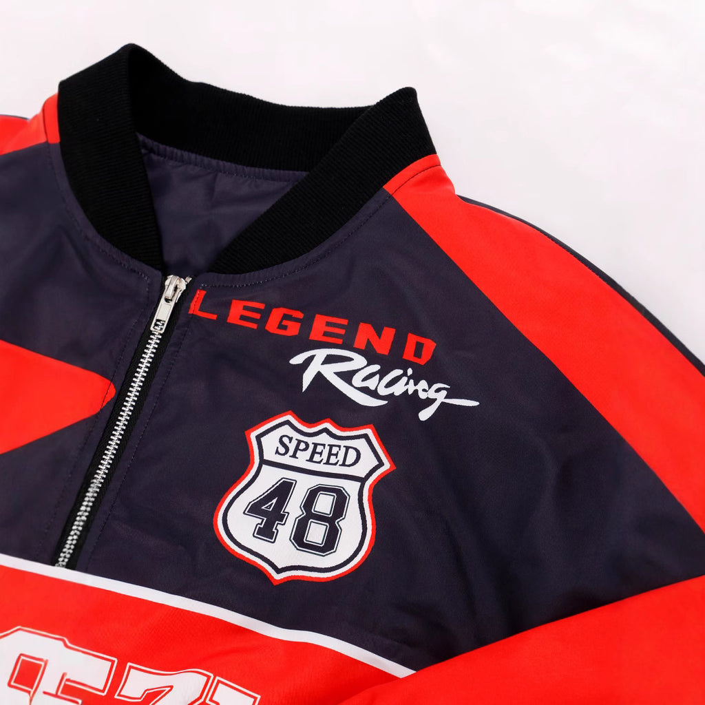 Women's Loose Fashion /Short Letters -Casual Zipper Jacket Coat