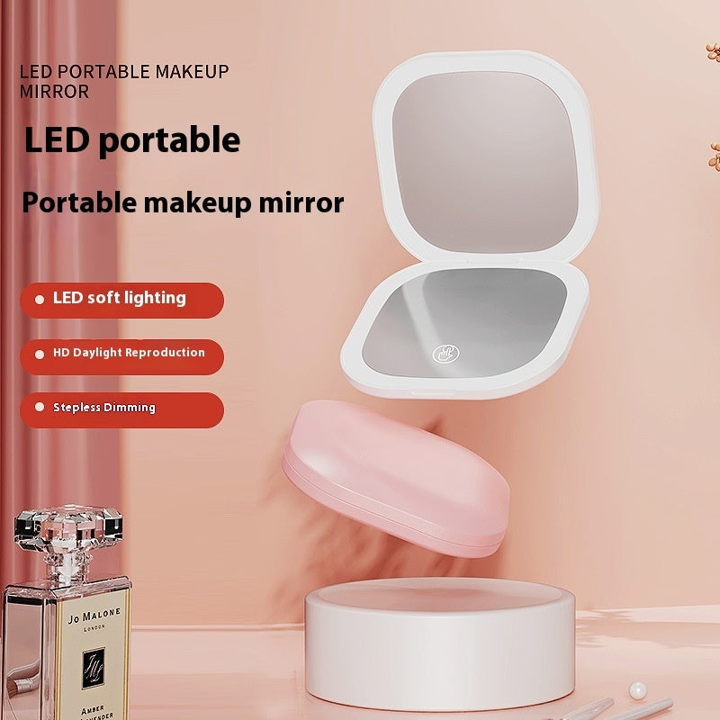 Portable Folding Led Make-up Mirror With Light