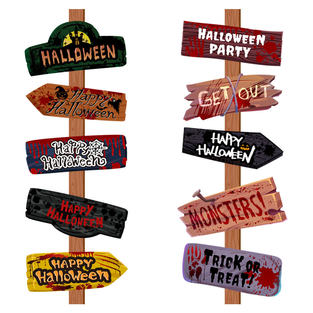 Creative Printing Halloween Decoration- Props Paper Signs