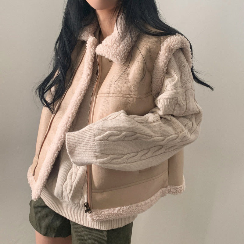 All-match Zipper Vest Jacket Coat