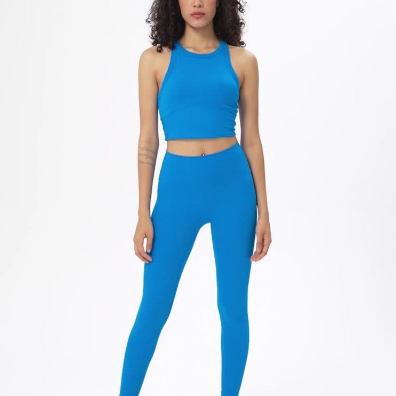 Elastic Yoga Clothes Suit Ankle-length Pants Vest