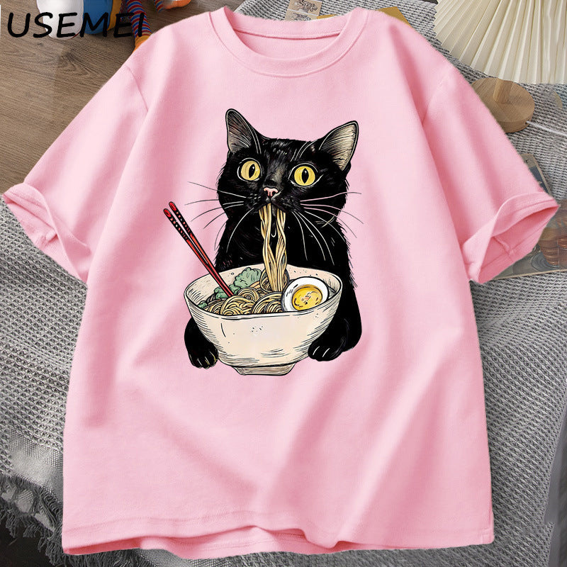 Noodle Ramen Cat T-Shirt
