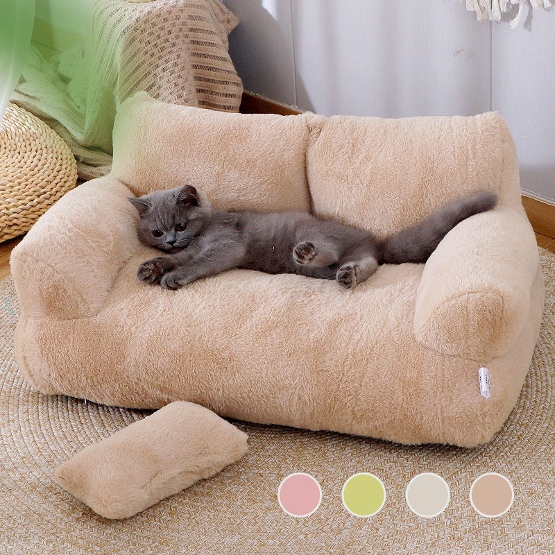 Luxury Cat Bed -Sofa Winter Warm Cat Nest, For Small Medium Dogs -Cats ,Comfortable Plush Puppy Bed