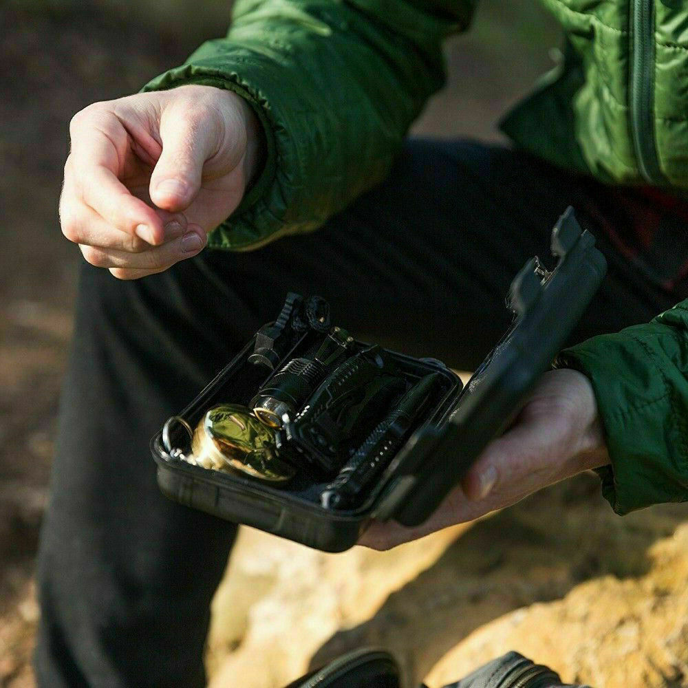 14-In-1 Outdoor Emergency Survival Kit /Camping Hiking Tactical Gear Case Set Box