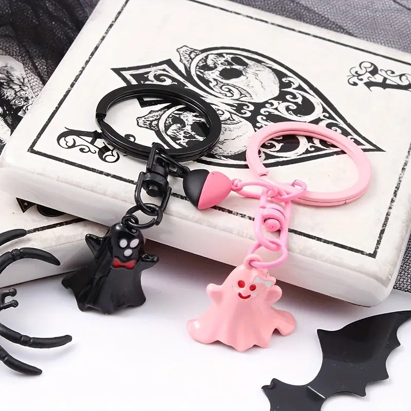 Unique Bag Hanging Halloween Ghost Keychain- Couple Magnetic Ghost Pendant