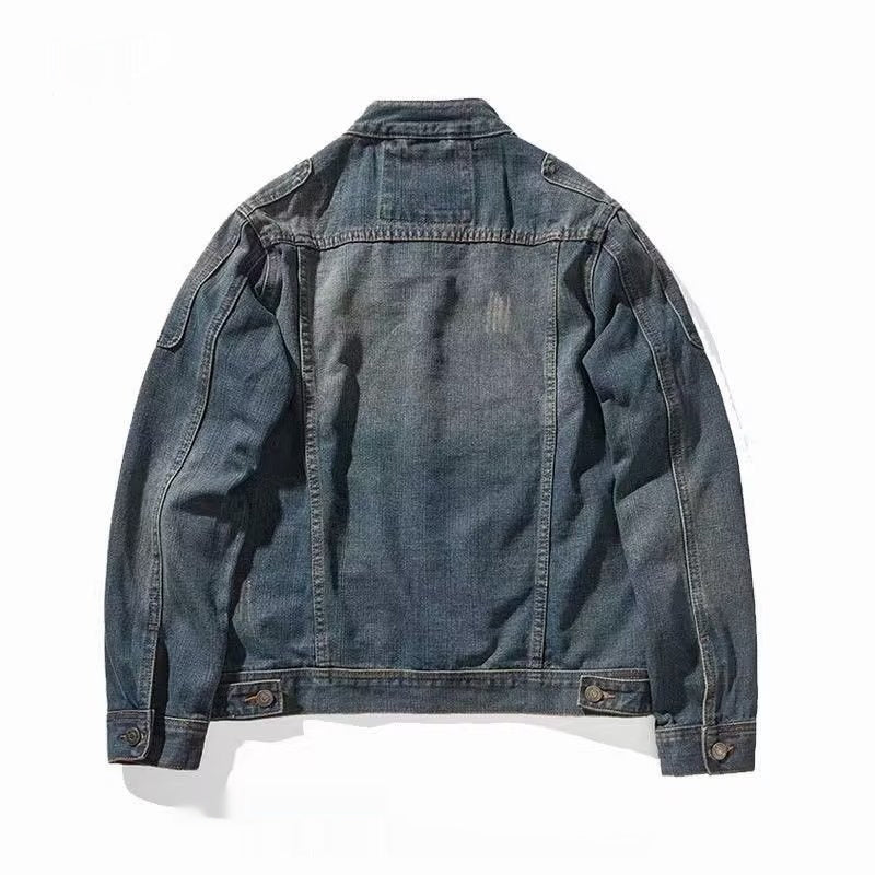 Top Denim Coat Men's Spring And Autumn Jacket Loose