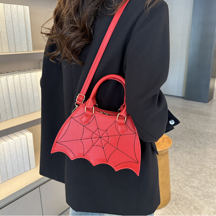 Halloween Spider Web Saddle Bags --Fashion Personality Crossbody Shoulder Bag With Handle- Women's Handbags