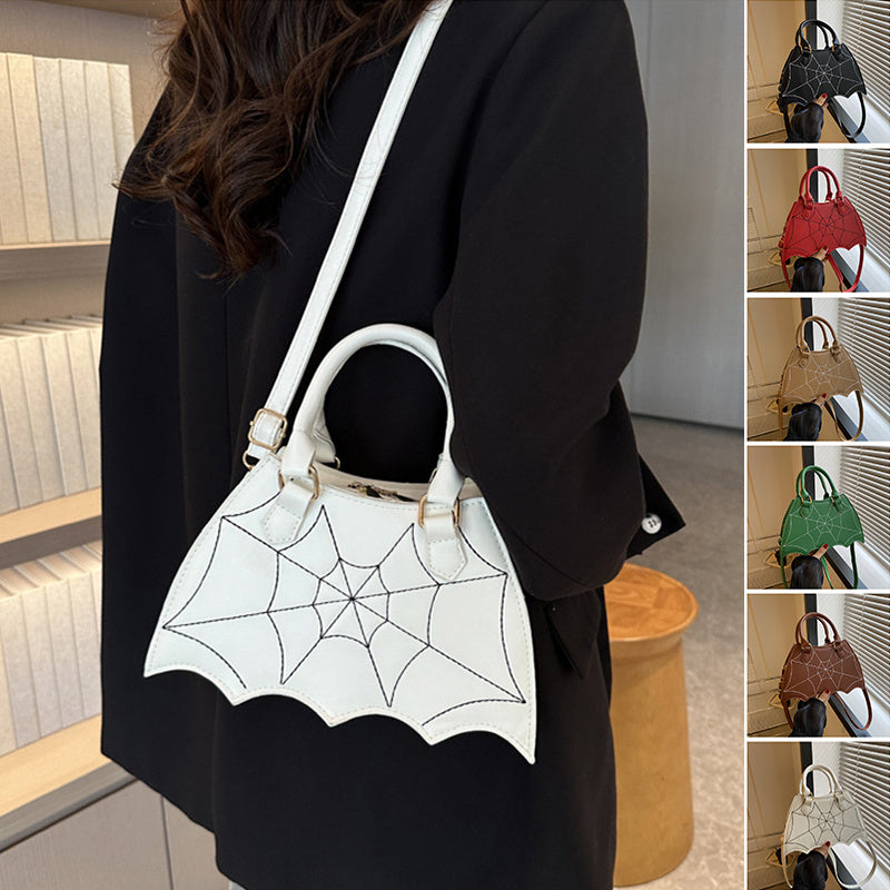 Halloween Spider Web Saddle Bags --Fashion Personality Crossbody Shoulder Bag With Handle- Women's Handbags