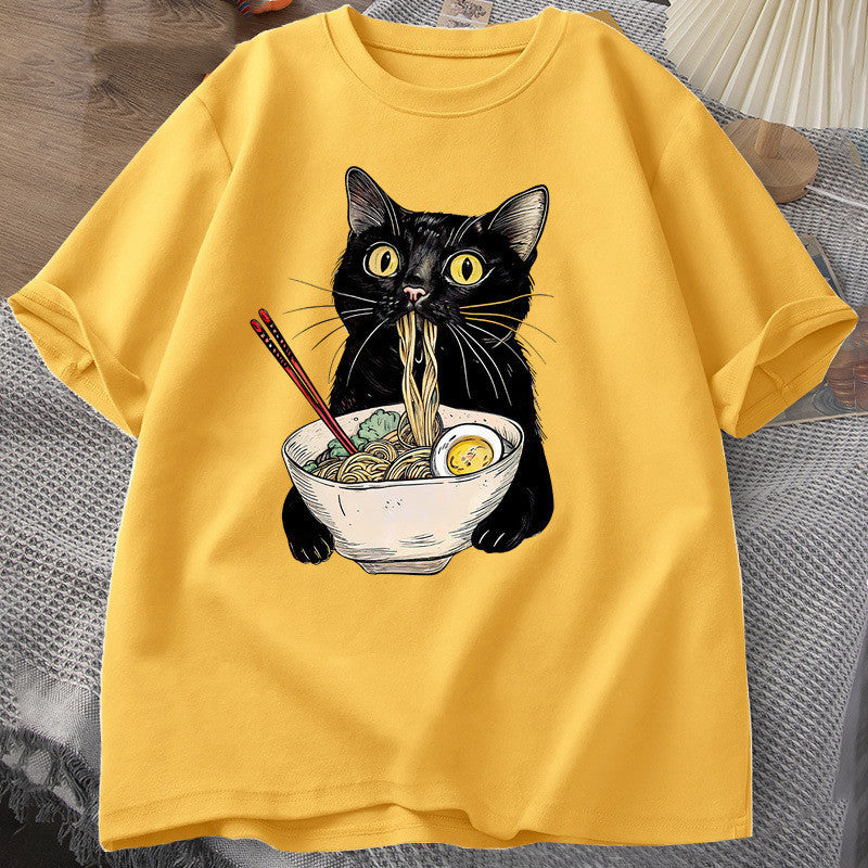 Noodle Ramen Cat T-Shirt