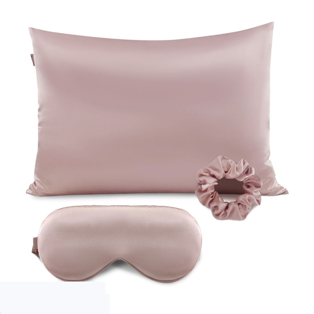 Simulated Silk Colored / pillow Cover-wide eye mask-hair ring
