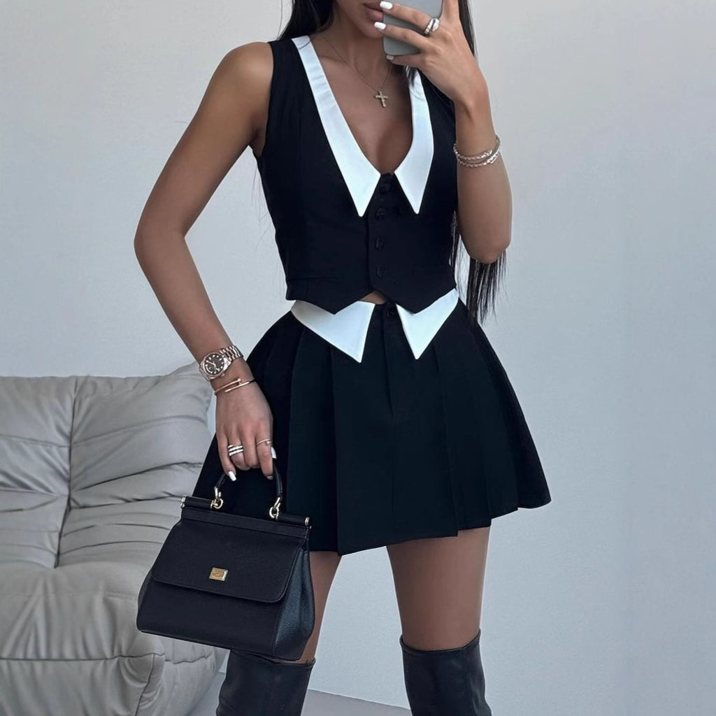 Sleeveless Top & Miniskirt